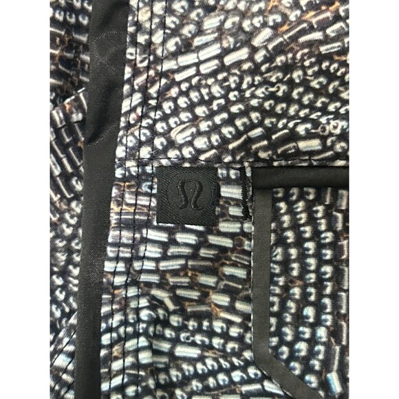 Lululemon Women's Rise & Shine Trouser Pants Printed Black Gray Size 8 - Picture 3 of 6